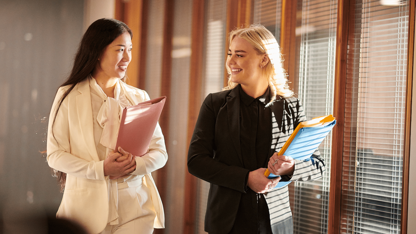 Corporate Legal Team Walking Two Women